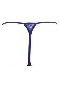 Seductive Axami Blueberry Lace G-string panty with delicate blue lace.