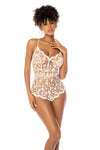 Mapale Celina Delicate Embroidered Lace Romper White
