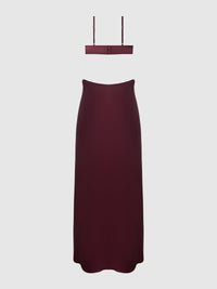 House of Desire Brigeta Satin Mono Wire Long Gown