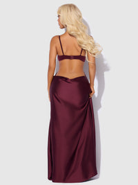 House of Desire Brigeta Satin Mono Wire Long Gown