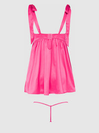 House of Desire Brigeta Satin Open Cup Babydoll Set