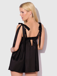 House of Desire Brigeta Satin Open Cup Babydoll Set