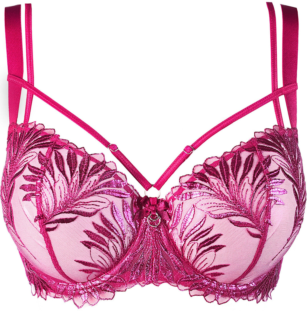 Brilliance Embroidery Balconette Bra Pink Shimmer-Axami-Rebel Romance