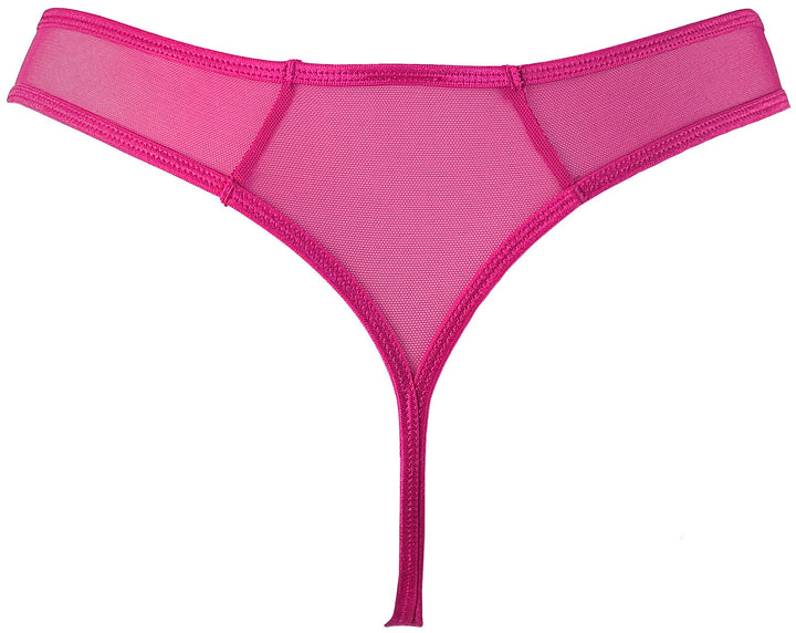 Brilliance Embroidery Thong Panty Pink Shimmer-Axami-Rebel Romance