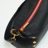 Hammitt Bryant Med Leather Shoulder Bag Black/Brushed Gold Red Zip-Rebel Romance