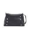 Hammitt Bryant Med Leather Shoulder Bag Black/Gunmetal-Rebel Romance