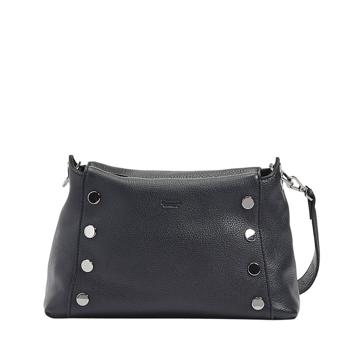 Hammitt Bryant Med Leather Shoulder Bag Black/Gunmetal-Rebel Romance