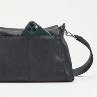 Hammitt Bryant Med Leather Shoulder Bag Black/Gunmetal-Rebel Romance