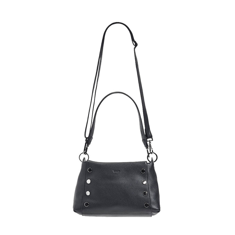 Hammitt Bryant Med Leather Shoulder Bag Black/Gunmetal-Rebel Romance