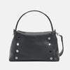Hammitt Bryant Med Leather Shoulder Bag Black/Gunmetal-Rebel Romance