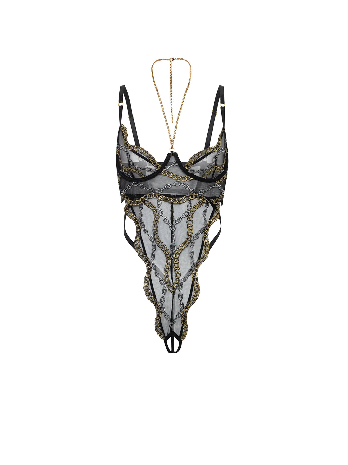 Cely Open Cup Crotchless Teddy