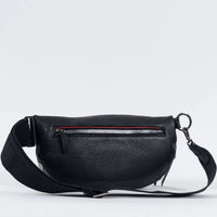 Hammitt Charles Small Leather Crossbody Bag Black/Gunmetal-Rebel Romance