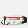 Hammitt Charles Small Leather Crossbody Bag Clear Black/Brushed Gold Red Zip-Rebel Romance