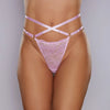 Allure Cherished Lace And Mesh Thong Pink-Rebel Romance