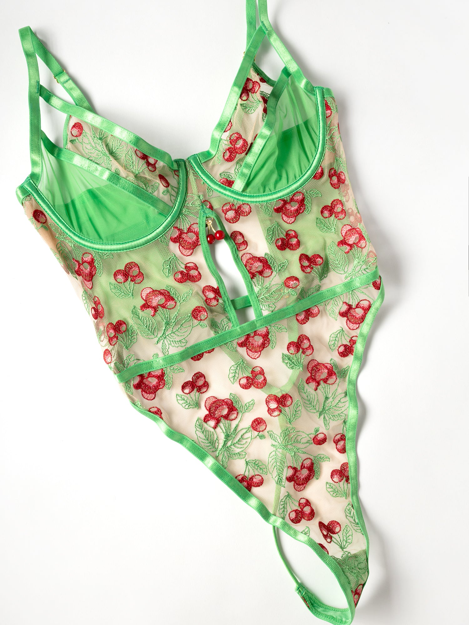 Oh la la Cheri Cherry Embroidered Teddy