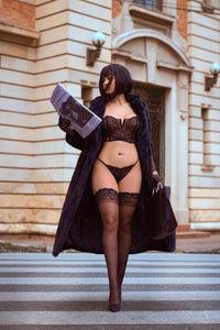 Corseted Lace Strapless Bustier & Thong Set - Mapale