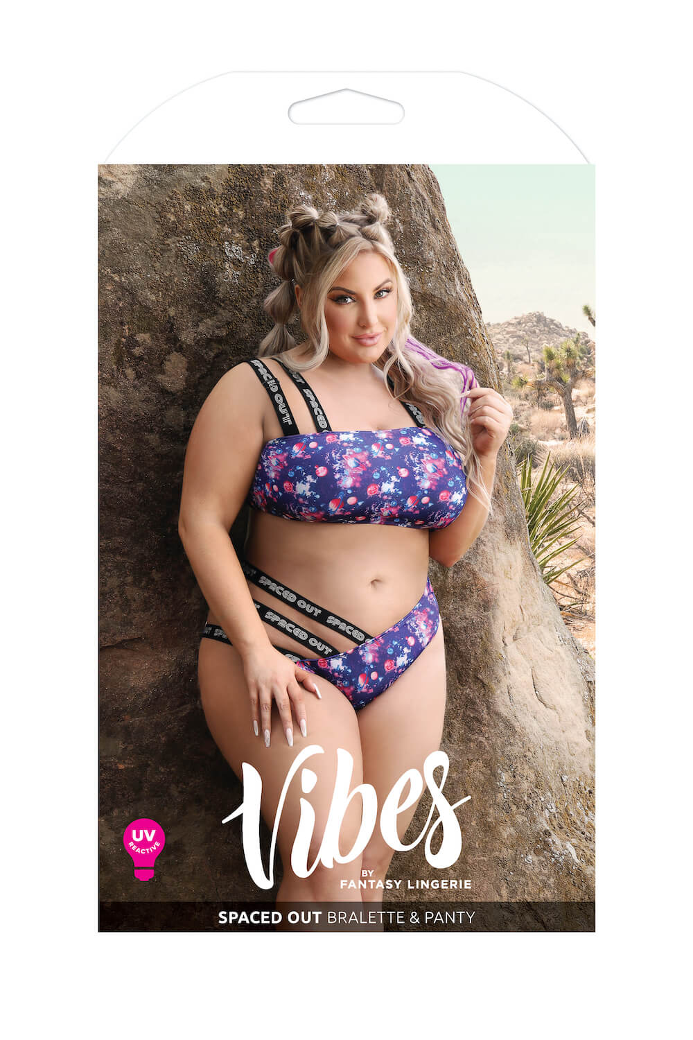 Curve Vibes Spaced Out Bralette & Panty Bra Set-Fantasy Lingerie-Rebel Romance