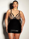 Oh la la Cheri Curvy Excitement Cage Babydoll Dress Fishnet Black-Rebel Romance