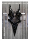 Oh la la Cheri Curvy Limitless Teddy Vinyl Black-Rebel Romance