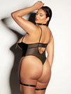 Oh la la Cheri Curvy Play Shelf Cup Teddy Black-Rebel Romance