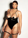 Oh la la Cheri Curvy Play Shelf Cup Teddy Black-Rebel Romance