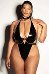 Oh la la Cheri Curvy Submissive Chain Teddy Black-Rebel Romance