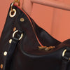 Hammitt Daniel Lrg Leather Tote Bag Black/Brushed Gold Red Zip-Rebel Romance