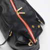 Hammitt Daniel Lrg Leather Tote Bag Black/Brushed Gold Red Zip-Rebel Romance