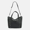 Hammitt Daniel Lrg Leather Tote Bag Black/Gunmetal-Rebel Romance