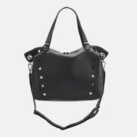 Hammitt Daniel Lrg Leather Tote Bag Black/Gunmetal-Rebel Romance