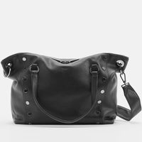 Hammitt Daniel Lrg Leather Tote Bag Black/Gunmetal-Rebel Romance