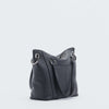 Hammitt Daniel Med Leather Satchel Bag Black/Gunmetal-Rebel Romance