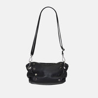 Hammitt Daniel Sml Leather Crossbody Clutch Bag Black/Gunmetal-Rebel Romance