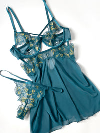 Oh la la Cheri Daphne Underwire Caged Cups Babydoll Set