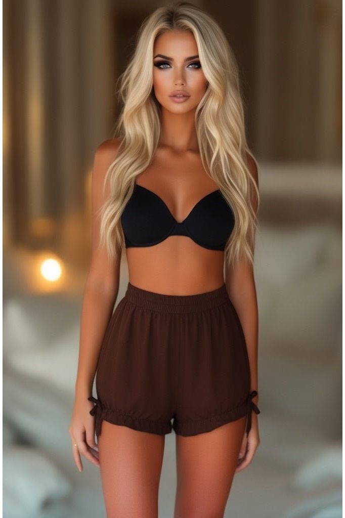 Dark Brown Crepe Bloomers