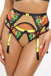 Axami 11832 Sheer Garter Belt Juicy Bloom