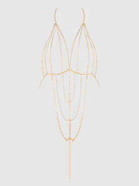 House of Desire Deep V-Plunge Chain Teddy Gold