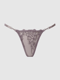 House of Desire Eden Embroidered Lace Crotchless Thong