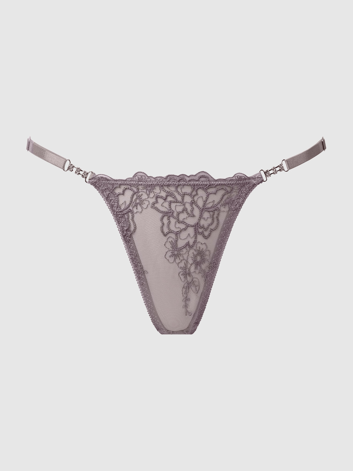 House of Desire Eden Embroidered Lace Crotchless Thong