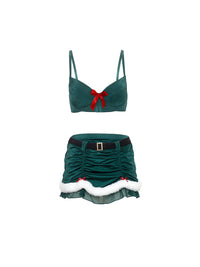 Oh la la Cheri Elfina Christmas Bra & Skirt Set