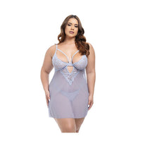 Oh la la Cheri Elsie Sheer Babydoll Brunnera Blue