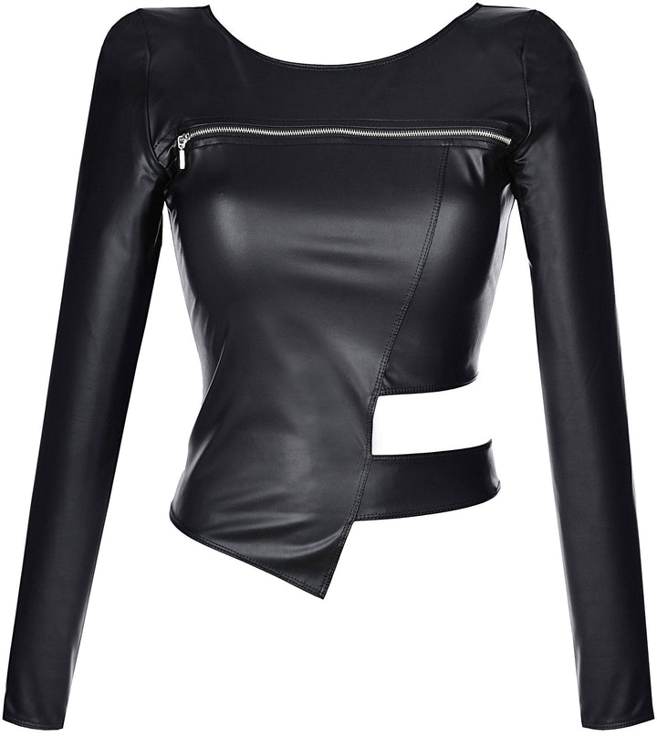 Axami 9180 Entice Matte Latex Blouse Top