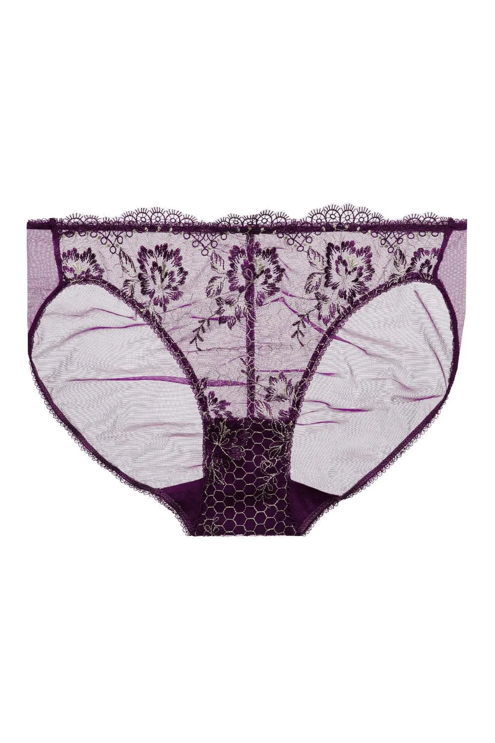 Dita Von Teese Evelina Bikini Panty Aubergine
