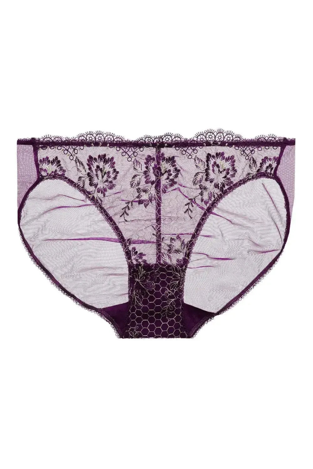 Dita Von Teese Evelina Bikini Panty Aubergine