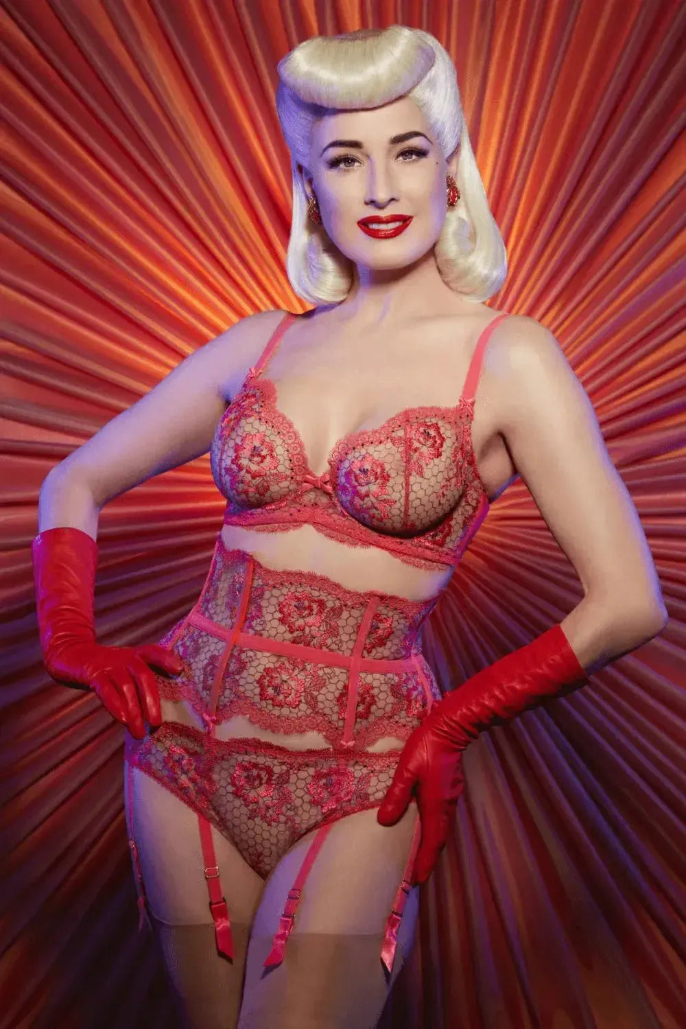 Dita Von Teese Evelina G-String Panty Blood Orange