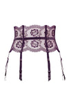 Dita Von Teese Evelina High Waisted Suspender Belt Aubergine