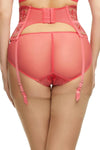 Dita Von Teese Evelina High Waisted Suspender Belt Blood Orange