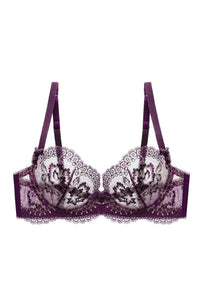 Dita Von Teese Evelina Unlined Bra Aubergine