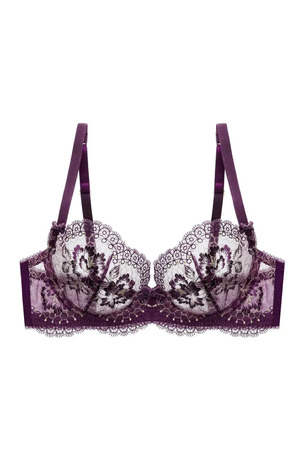 Dita Von Teese Evelina Unlined Bra Aubergine