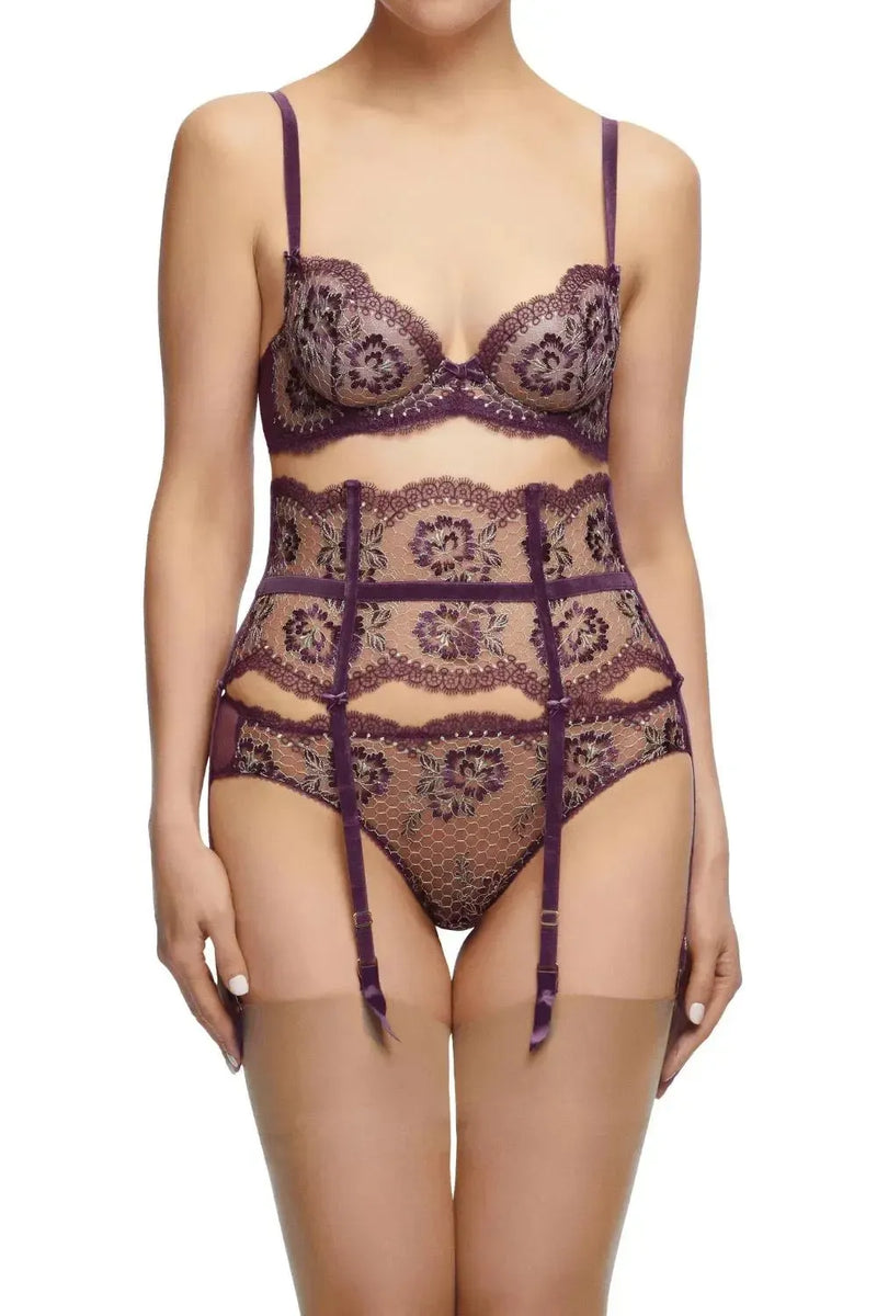 Dita Von Teese Evelina Unlined Bra Aubergine